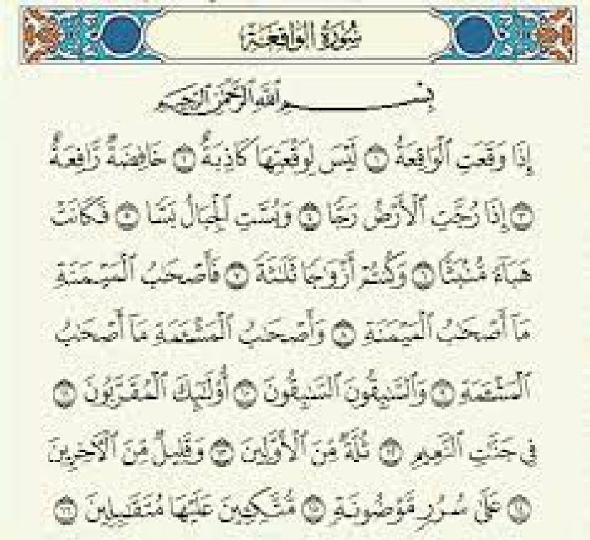 8 Keutamaan Baca Surat Al Waqiah, Lengkap dengan Doa Latin dan Artinya