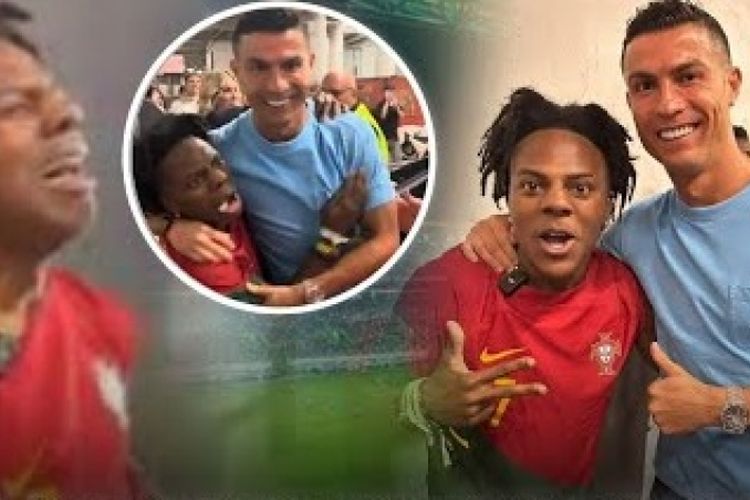 Youtuber Speed Akhirnya Bertemu Ronaldo, Lakukan Siuuuu Bersama